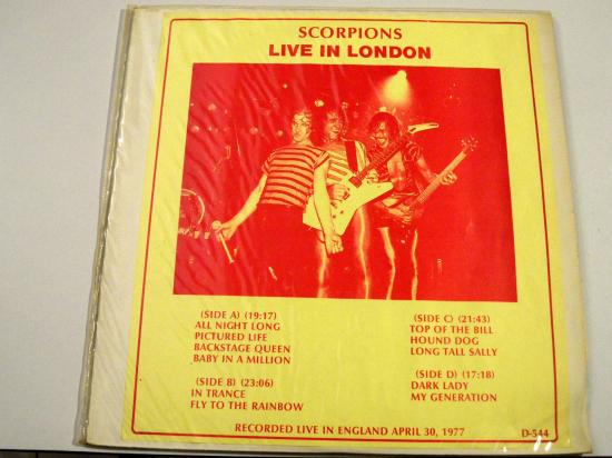 Scorpions Live in London 1976 (Bootleg) Αθήνα νομού Αττικής - Αθηνών, Αττική Μουσική - CD - Δίσκοι Πωλούνται (φωτογραφία 1)