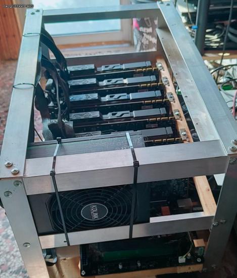 mining rig 6 x gpu mining NVIDIA P104 8GbASRock H510 Pro BTC Κατερίνη νομού Πιερίας, Μακεδονία Η/Υ - Υλικό - Λογισμικό Πωλούνται (φωτογραφία 1)