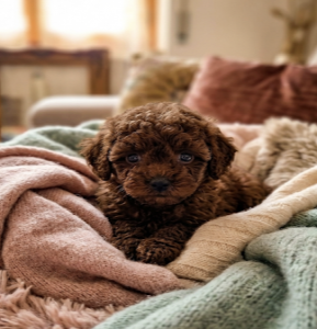 POODLE κανις toy κοκκινα,2 εμβόλια