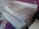 Ξύλινο κρεβάτι μονό με κρυφό δεύτερο κρεβάτι και στρώματα (μικρογραφία)