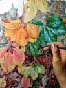 Πίνακας ζωγραφικής "Φθινοπωρινά φύλλα" (μικρογραφία)