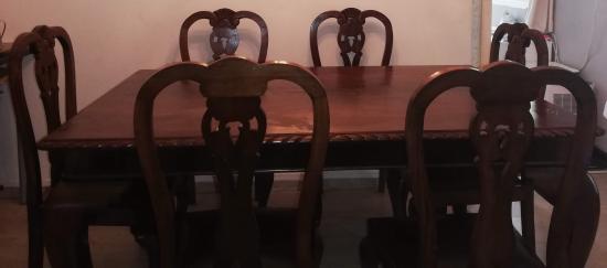 Τραπεζαρία με 6 καρέκλες Βουλα νομού Αττικής - Ανατολικής, Αττική Έπιπλα - Είδη σπιτιού / κήπου Πωλούνται (φωτογραφία 1)