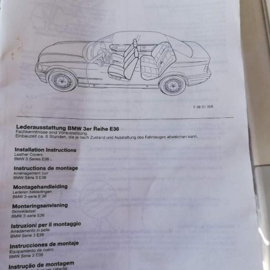 Δερμάτινη Επένδυση Καμπίνας Για BMW E36 Νεα Χαλκηδονα νομού Αττικής - Αθηνών, Αττική Εξαρτήματα αυτοκινήτου / μοτό Οχήματα (φωτογραφία 1)